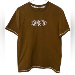 Kangol raised graphic embroidered men's shirt skater grunge Y2K Vintage street